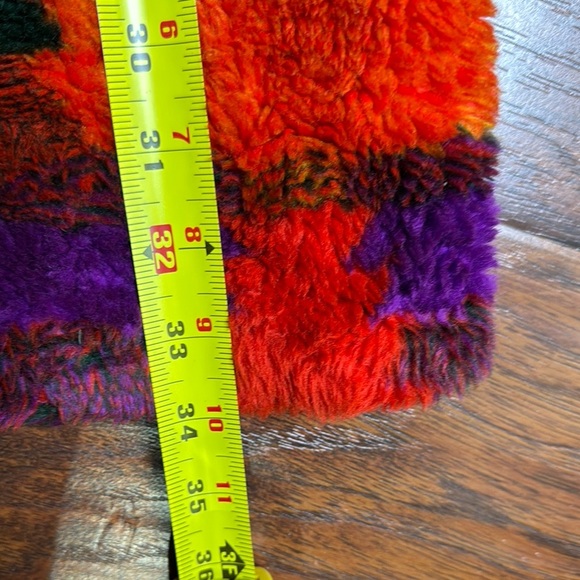 Vintage Abstract Red and Orange Teddy Jacket - Picture 9 of 13